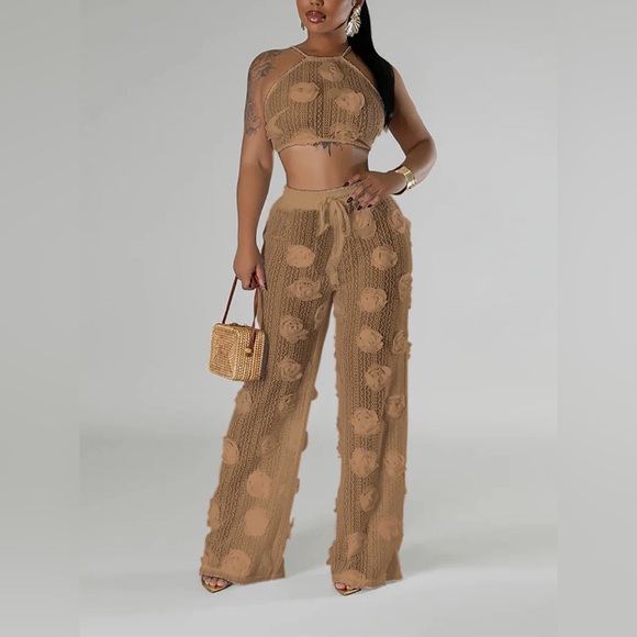 Micas Pants - Micas appliqués drawstringtrouser set size M 3-5